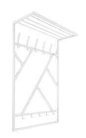 Вешалка настенная MONA 11 GO HOME цв. белый