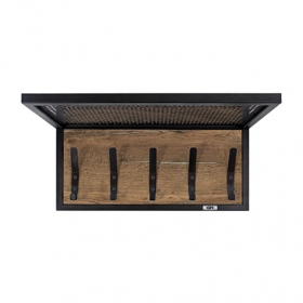 Вешалка настенная LOREN 5 GO HOME цв. черный - галифакс олово