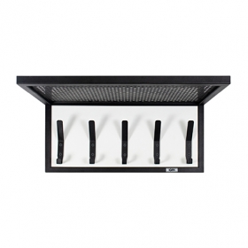 Вешалка настенная LOREN 5 GO HOME цв. черный - галифакс беленое дерево