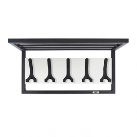 Вешалка настенная SIDNI 5 GO HOME цв. черный - галифакс беленое дерево