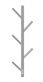 Вешалка настенная TIRA 5 GO HOME цв. серый