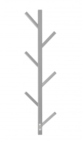 Вешалка настенная TIRA 6 GO HOME цв. серый