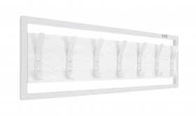 Вешалка настенная RESSA 7 GO HOME цв. белый - галифакс беленое дерево