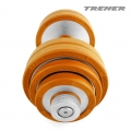 Гантель наборная обрезиненная TRENER TRG01 16 кг, цв. серебристый-оранжевый