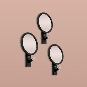 Комплект настенных зеркал с крючком BRANT GO HOME цв. черный Комплект настенных зеркал с крючком BRANT GO HOME цв. черный