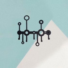 Вешалка настенная Круги малая GO HOME цв. черный