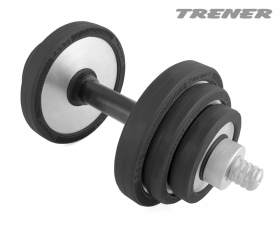 Гантель разборная TRENER, 11 кг, серебристый-чёрный